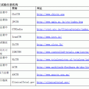 国际临床试验注册信息检索
